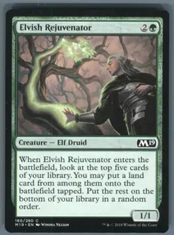 Magic the Gathering MTG Core Set 2019 Elvish Rejuvenator #180 - Image 1
