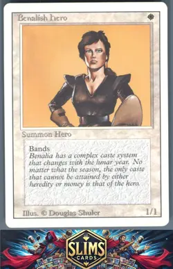 Magic the Gathering MTG Revised Edition Benalish Hero # Buy 2 Get 1 - Image 1