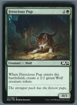 Magic the Gathering MTG Core Set 2020 Ferocious Pup #171 - Image 1
