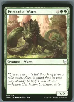 Magic the Gathering MTG Dominaria Primordial Wurm #177 Buy 2 Get 1 - Image 1