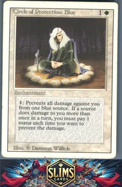 Magic the Gathering MTG Revised Edition Circle of Protection: Blue # Buy 2 Get 1 - Image 1