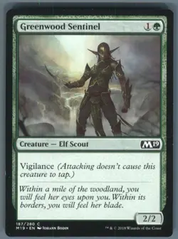 Magic the Gathering MTG Core Set 2020 Greenwood Sentinel #174 - Image 1