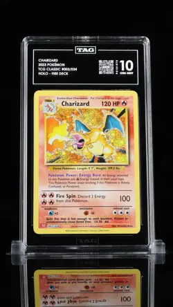 2023 POKEMON CLC-CLASSIC #003 CHARIZARD TAG 10 HIGHEST RATED GEM MINT - Image 1