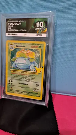 Pokemon TCG Venusaur Celebrations Card 15/102 ACE 10 Gem Mint Graded Card! - Image 3