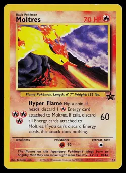 Pokemon Card - Moltres WoTC Black Star Promo 21 Non-Holo - Image 1