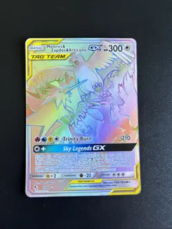 Pokemon TCG Moltres & Zapdos & Articuno Tag Team GX Hidden Fates Card 69/68 - Image 1