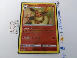 Flareon REVERSE HOLO RARE card 026/185 Vivid Voltage 2020 Pokemon NM/LP - Image 2
