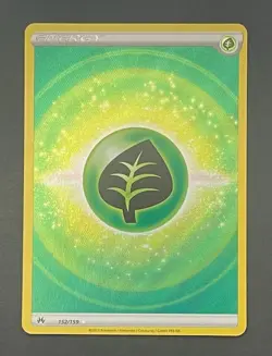 Pokemon Card Grass Energy 152/159 Texture Full Art Crown Zenith - Near Mint - Image 1