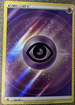 Psychic Energy (Texture Full Art) 156/159 Ultra Rare Crown Zenith Pokemon TCG - Image 1