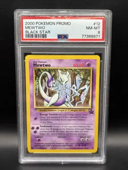 Pokemon Mewtwo Black Star Promo #12 PSA 8 - Image 1