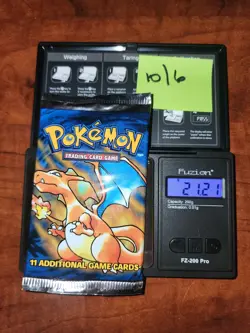 Heavy Base Set WOTC Pokemon Sealed Booster Pack Charizard Art 21.21 Grams LOOK - Image 1