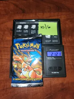 Heavy Base Set WOTC Pokemon Sealed Booster Pack Charizard Art 21.21 Grams LOOK - Image 3