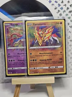 Zamazenta / Zacian Pokemon Vivid Voltage 102/185 Amazing Rare NM - Image 1