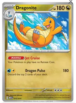 McDonalds 2024 Pokemon Dragon Discovery Dragonite Holo Promo 012/015 - Image 1