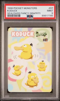 1998 POCKET MONSTERS SEALDASS FANCY GRAFFITI #07 KODUCK PSA 9 - Image 1