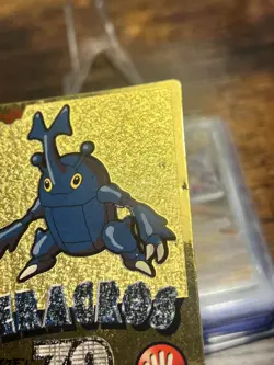 Pokemon Meiji Damaged Gold Foil Japanese Chocolate Promo Series 2000 Heracross - Image 5