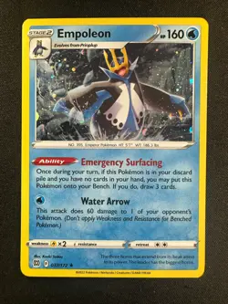 Pokemon TCG 037/172 Empoleon Brilliant Stars Cosmos Holo NM/M - Image 1