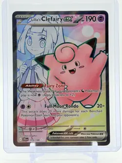 2025 Pokemon LILLIE'S CLEFAIRY EX #173/159 Journey Together Holo Ultra Rare - NP - Image 1