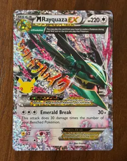 M Rayquaza EX 76/108 Pokemon Celebrations Classic Collection Holo Near Mint - Image 1