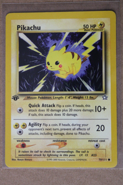 Pokemon TCG Pikachu 70/111 Neo Genesis Regular 1st Edition Vintage - Image 1