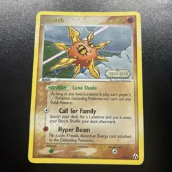 Pokemon TCG 2006 Solrock Holo Rare 25/92 EX Legend Maker - Image 1