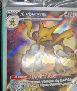 Pokemon Mega Evolution MEP 009 Alakazam Sealed Promo Pokemon Center Stamped - Image 2