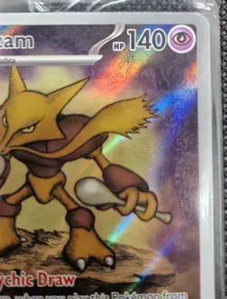 Pokemon Mega Evolution MEP 009 Alakazam Sealed Promo Pokemon Center Stamped - Image 3