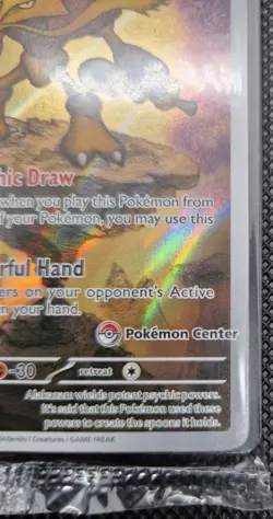 Pokemon Mega Evolution MEP 009 Alakazam Sealed Promo Pokemon Center Stamped - Image 4