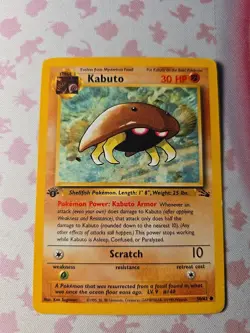 Pokemon TCG Kabuto Fossil 50/62 Regular 1999-2000 Wizards Base Set Copyright... - Image 2
