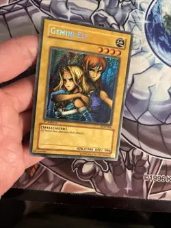 (48) Yu-Gi-Oh Gemini Elf LON-000 1st Edition Secret Rare HP - Image 2