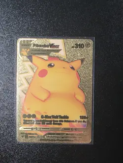Pokemon Gold Foil Pikachu VMAX HP 310 44/185 Card - Image 1