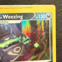Galarian Weezing 042/072 Pokemon TCG Shining Fates ERROR CARD MISCUT - Image 3