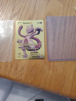 Mewtwo Ex Metal Gold Pokemon Hp170 Fan Art Card Mint Condition - Image 2
