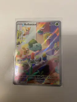 Pokemon TCG Bulbasaur Stellar Crown Illustration Rare Card 143/142 - Image 1