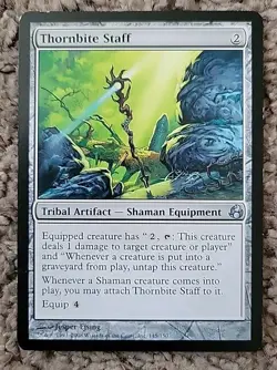Magic the Gathering Thornbite Staff Morningtide MTG 1x Regular X1 NM-LP - Image 1