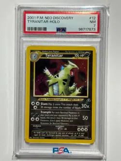 Pokemon Neo Discovery Tyranitar #12 PSA 7 Near Mint - Image 1