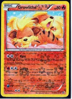 2013 GROWLITHE RC4/RC25 Legendary Treasures Pokemon Radiant Collection HOLO (G6) - Image 1