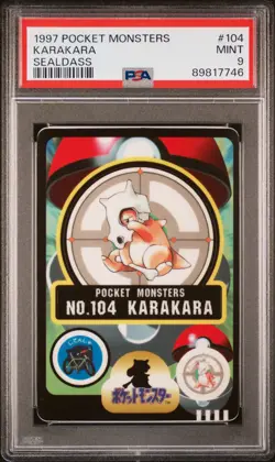 1997 POCKET MONSTERS SEALDASS SER 1 #104 KARAKARA PSA 9 - Image 1