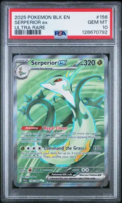 2025 Pokemon SV: BLK EN-Black Bolt #156/086 Serperior ex PSA 10 - Image 1