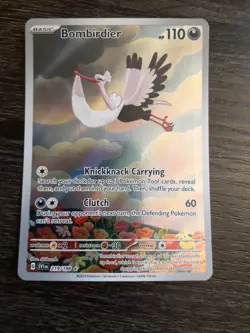 Pokemon TCG Bombirdier Art Illustration Rare Card Scarlet & Violet 219/198 - Image 1