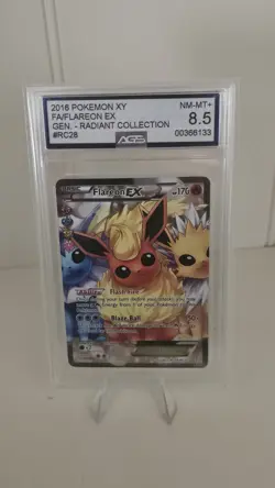 Pokemon TCG Flareon EX Full Art Rc28-32 Generations Holo Card PSA 8 - Image 1