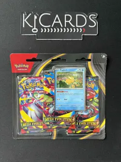 Pokemon TCG | Mega Evolution 3 Pack Blister Psyduck Promo Card | New & Sealed - Image 1