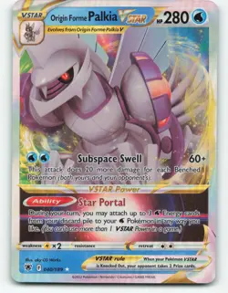 Origin Forme Palkia Vstar 40/189 Pokemon card - Image 1