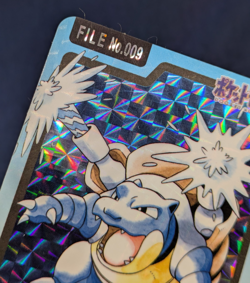 Pokemon Card Blastoise Bandai Carddass File No.009 Prism Holo From Japan EX K01 - Image 5