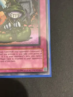 Yu-Gi-Oh! SUPER RARE HOLO CARD GRAVEROBBER PSV-008 1996 VINTAGE PRINT VLP - Image 4