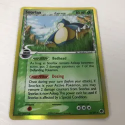 Snorlax Delta Species Dragon Frontiers 10/101 Holo Pokemon Trading Card LP - Image 1