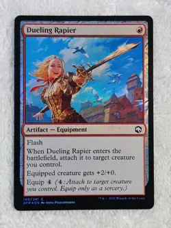 MTG Dueling Rapier FOIL #140 Adventures in the Forgotten Realms Card NM - Image 1