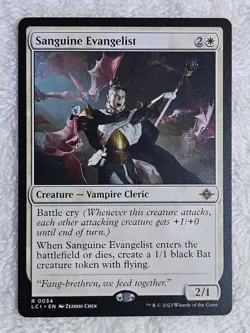 MTG Sanguine Evangelist - The Lost Caverns of Ixalan #34 Magic Card Rare NM - Image 1