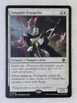 MTG Sanguine Evangelist - The Lost Caverns of Ixalan #34 Magic Card Rare NM - Image 2