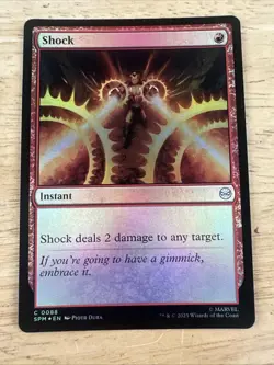 NM Foil Shock, MTG, Marvel's Spider-Man, Magic the Gathering, 88 - Image 1